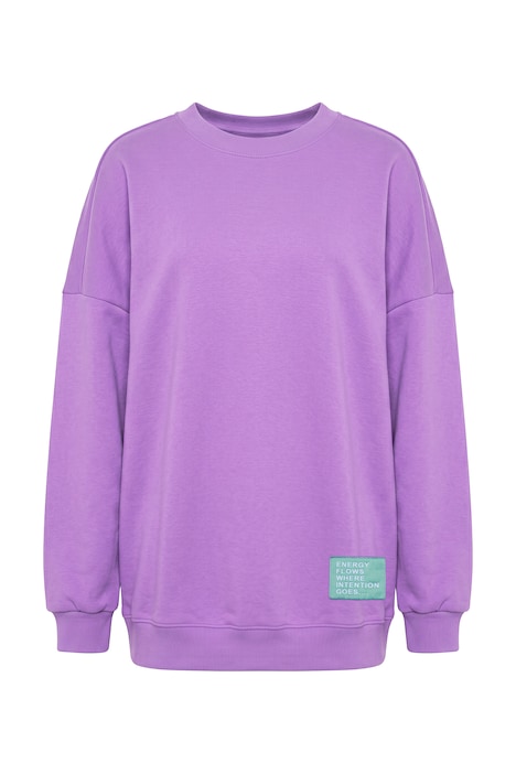 Mikina, oversize, nápis, kulatý výstřih, dlouhé rukávy
