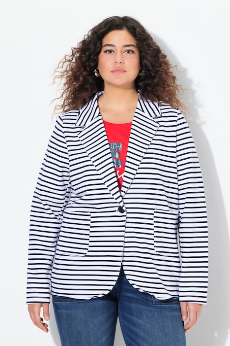 Striped Jersey Blazer