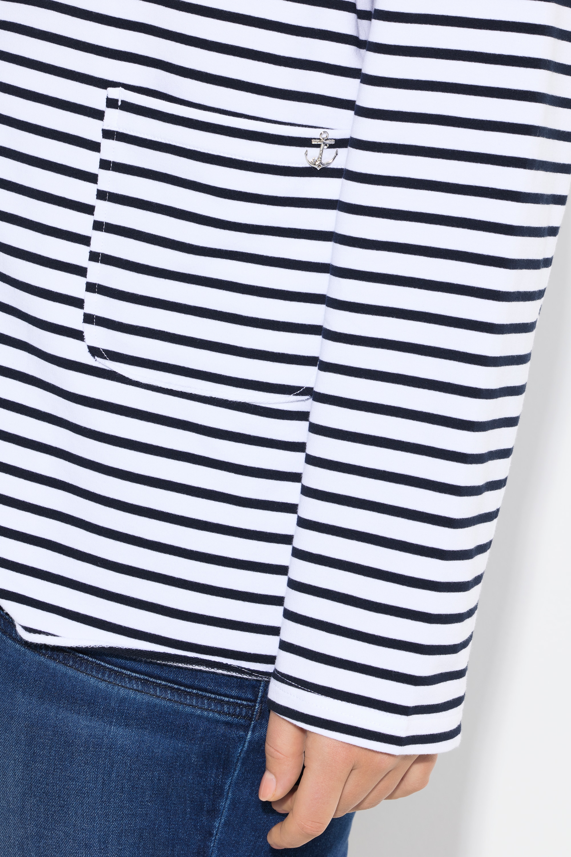 Ulla Popken Damen große Größen Jerseyblazer Rollkanten Reverskragen