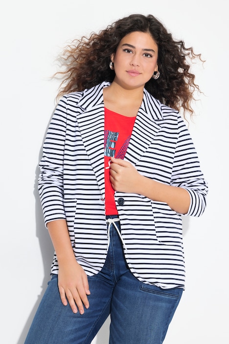 Striped Jersey Blazer