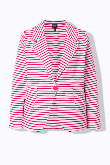 Jersey blazer, rolranden, reverskraag, lange mouwen