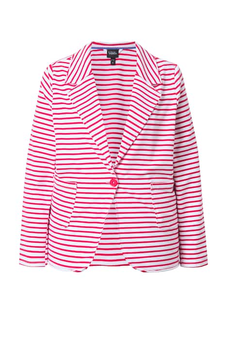 Žerzejový blejzr, rolovací okraje, klopový límec, dlouhé rukávy