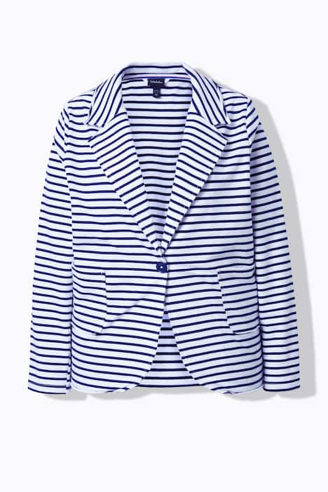 Jersey blazer, rolranden, reverskraag, lange mouwen