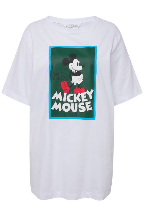 Dlouhé tričko Mickey Mouse, kulatý výstřih, krátké rukávy