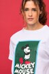 Dlouhé tričko Mickey Mouse, kulatý výstřih, krátké rukávy
