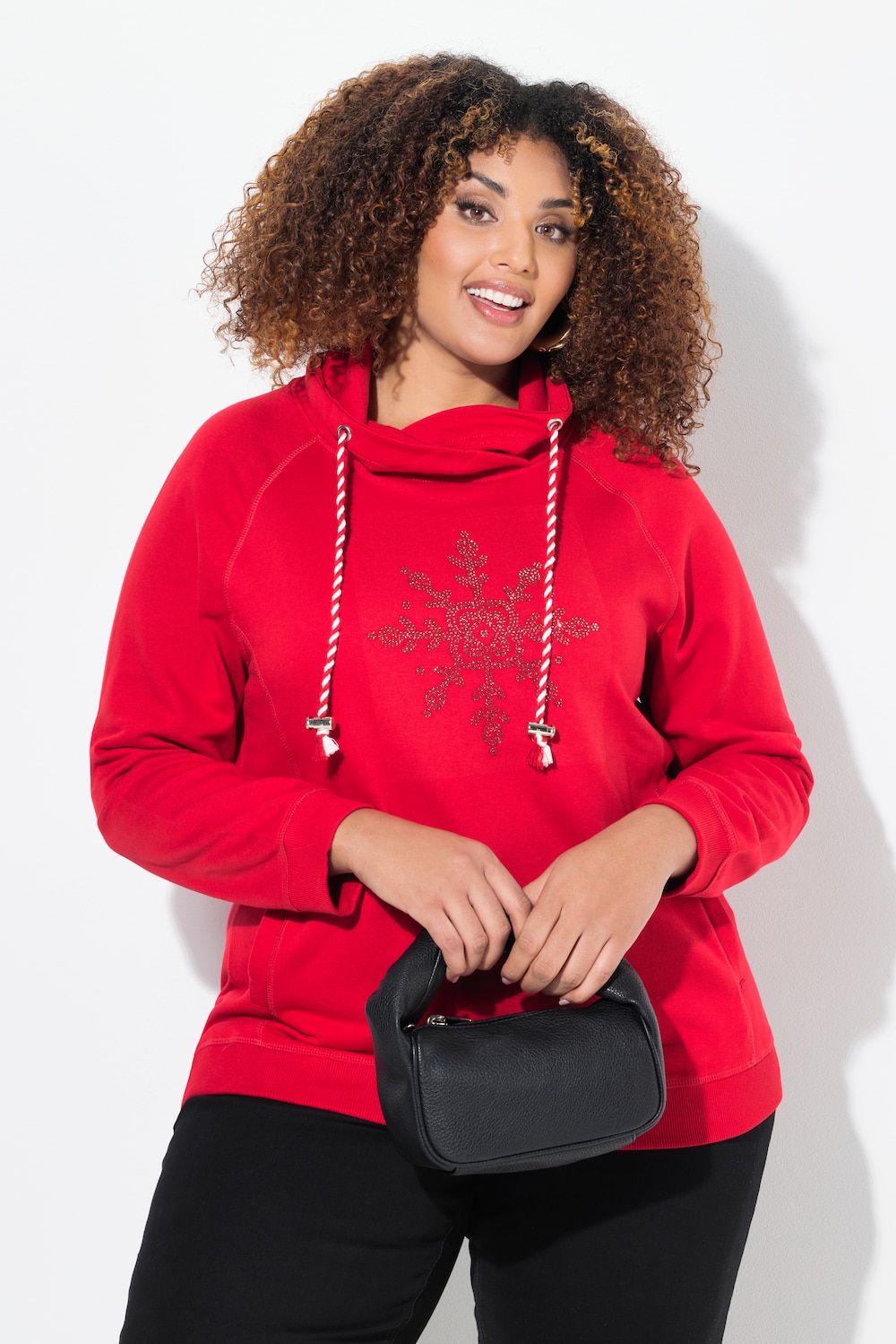Sweatshirt, Eisstern, Stehkragen, Taschen, Langarm