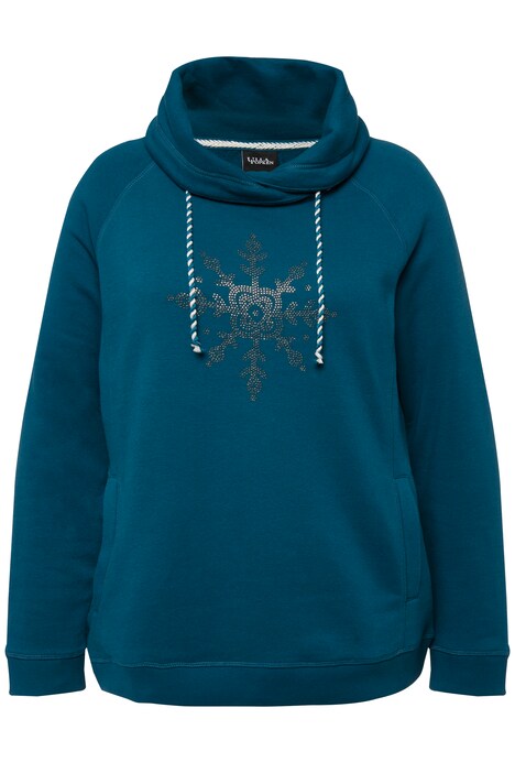 Mikina, vločka, stojáček, kapsy, dlouhé rukávy