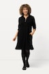 Vestido midi sport, textura gofrada, brillo, capucha, manga larga
