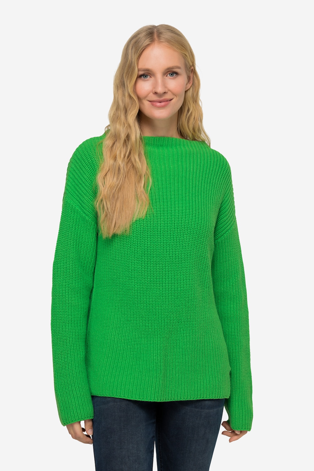 Große Größen Pullover, Damen, grün, Größe: L, Baumwolle/Synthetische Fasern, LAURASON