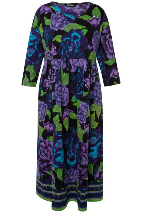 Žerzejové šaty, A střih, tunikový výstřih, 3/4 rukávy