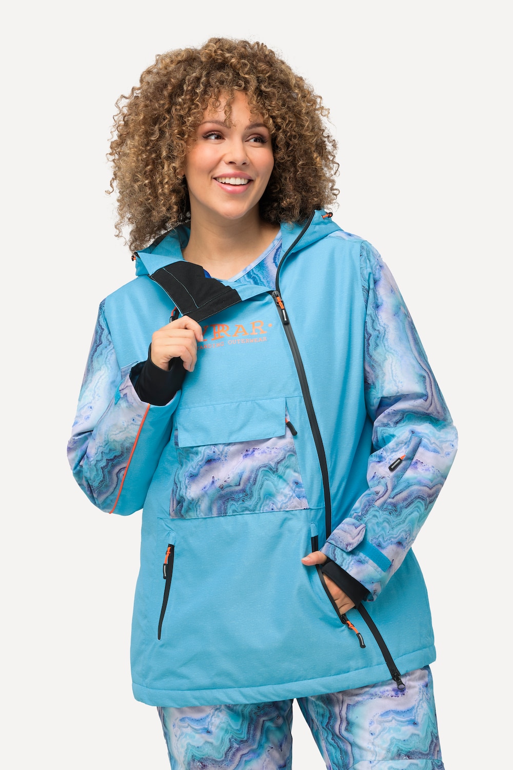 Grote Maten Performance-jas, Dames, turquoise, Maat: 58/60, Polyester, Ulla Popken