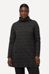 Longline Punto di Roma Long Sleeve Turtleneck Tunic Top