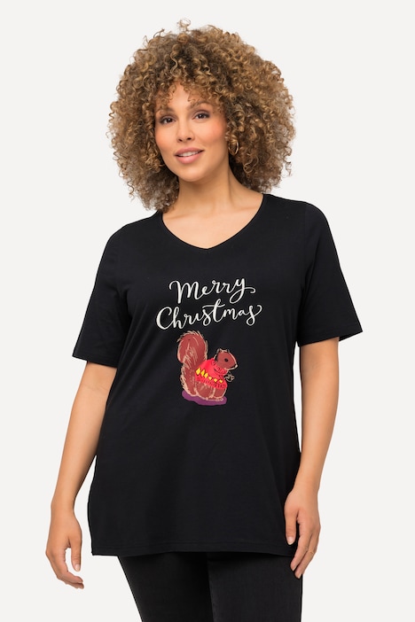 Merry Christmas Squirrel Tee | T-Shirts | Knit Tops & Tees