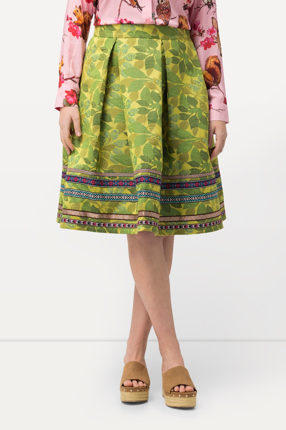 Große Größen Rock, Damen, grün, Größe: 60, Polyester, Ulla Popken