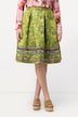 Rok, A-lijn, jacquard-bloemenmotief, sierbanden