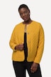 Steppjacke, kurz, Rundhals, Knopfleiste