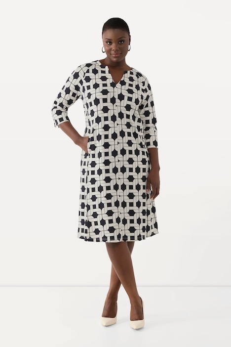 Chain Print Punto di Roma Knit Dress | Midi Dresses | Dresses
