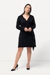 Strickkleid, Gürtel, Hemdkragen, V-Ausschnitt, Langarm