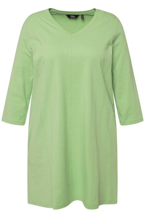 Dlouhé tričko, vídeňské švy, výstřih do V, 3/4 rukávy