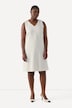 Bouclé-Kleid, A-Linie, V-Ausschnitt, ärmellos, Taschen