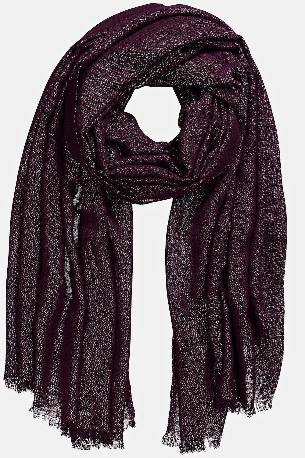 grandes tailles écharpe à frange légèrement brillante, femmes, violet, taille: one size, viscose/fibres métalliques, ulla popken