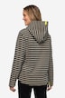 Veste à capuche en polaire rayée avec manches longues