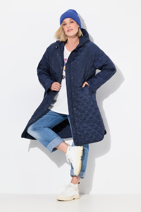 HYPRAR Quilted Hooded  Water Repellent Coat