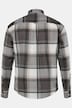 STHUGE rutet skjorte, lange ermer, flanell, modern fit, buttondown-krage, opptil 8XL