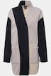 Jakke, fleece, colorblocking, bægerkrave, lange ærmer, OEKO-TEX