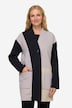 Jakke, fleece, colorblocking, bægerkrave, lange ærmer, OEKO-TEX