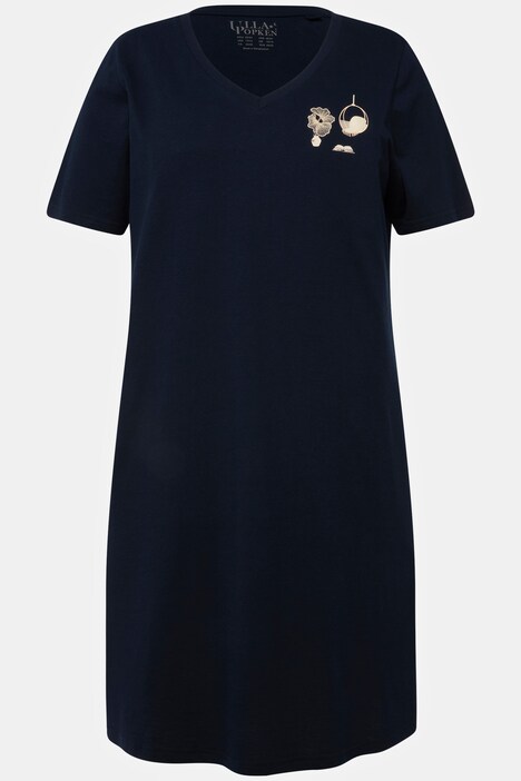 Bigshirts, 2er-Pack, Gingko, V-Ausschnitt, Halbarm