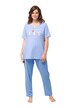 Pyžamo, zajíc, tunikový výstřih, krátké rukávy
