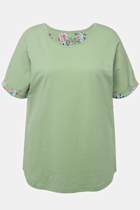 Floral Trim Pajama Set