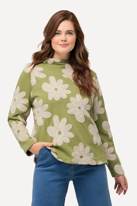 Floral clearance embroidered sweatshirts