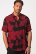 Chemise STHUGE à manches courtes, imprimé all-over floral et col kent, Coupe « flottante », jusqu'au 8XL