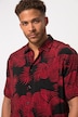 Chemise STHUGE à manches courtes, imprimé all-over floral et col kent, Coupe « flottante », jusqu'au 8XL