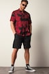 Chemise STHUGE à manches courtes, imprimé all-over floral et col kent, Coupe « flottante », jusqu'au 8XL