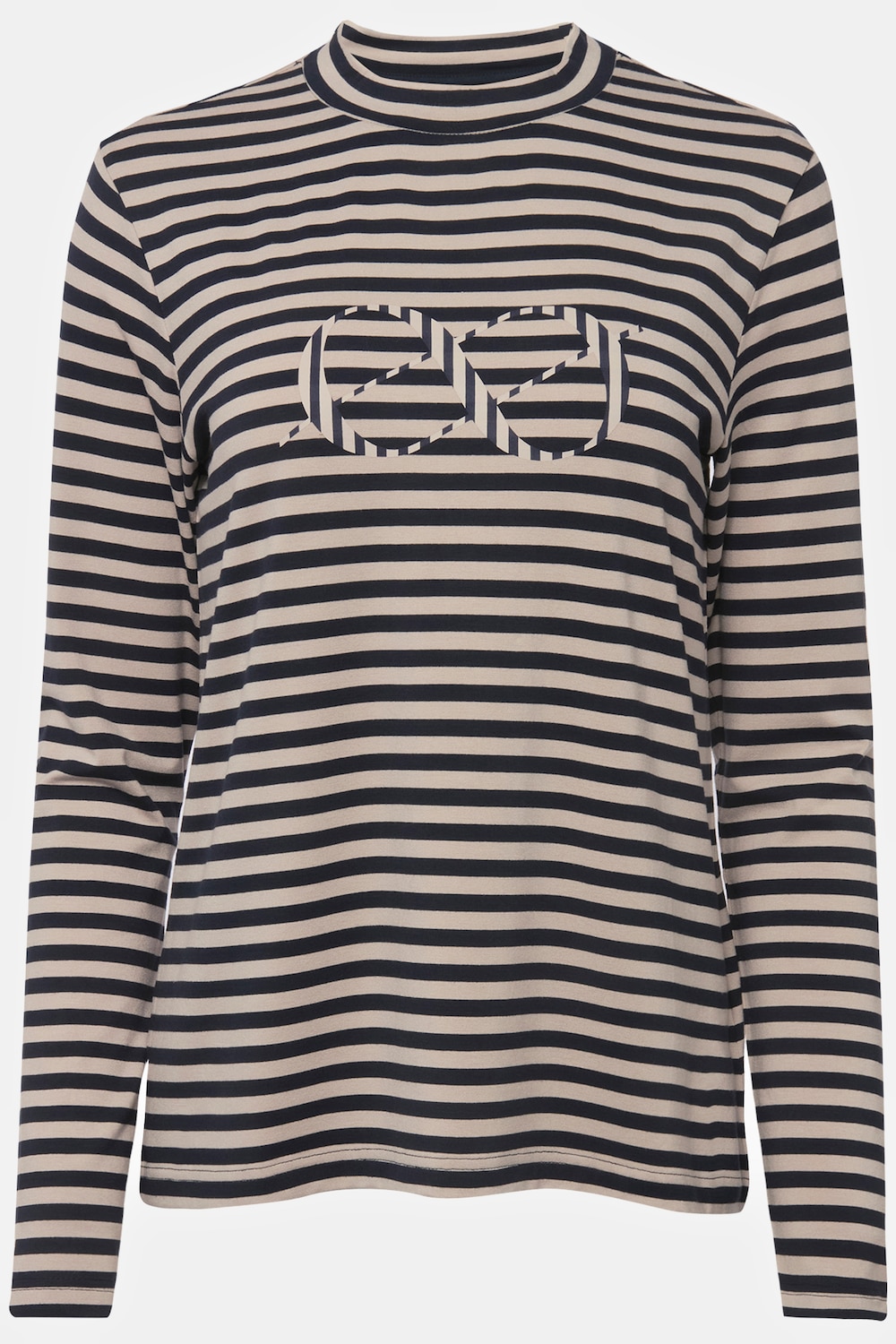 Stora storlekar Randig topp med Laurasøn-logoprint, Dam, blå, storlek: L, Viskos, LAURASON