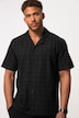 Chemise à carreaux STHUGE avec manches courtes et col cubain, Coupe « flottante », jusqu'au 8XL