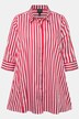 Stripe A-Line 3/4 Sleeve Tunic Blouse