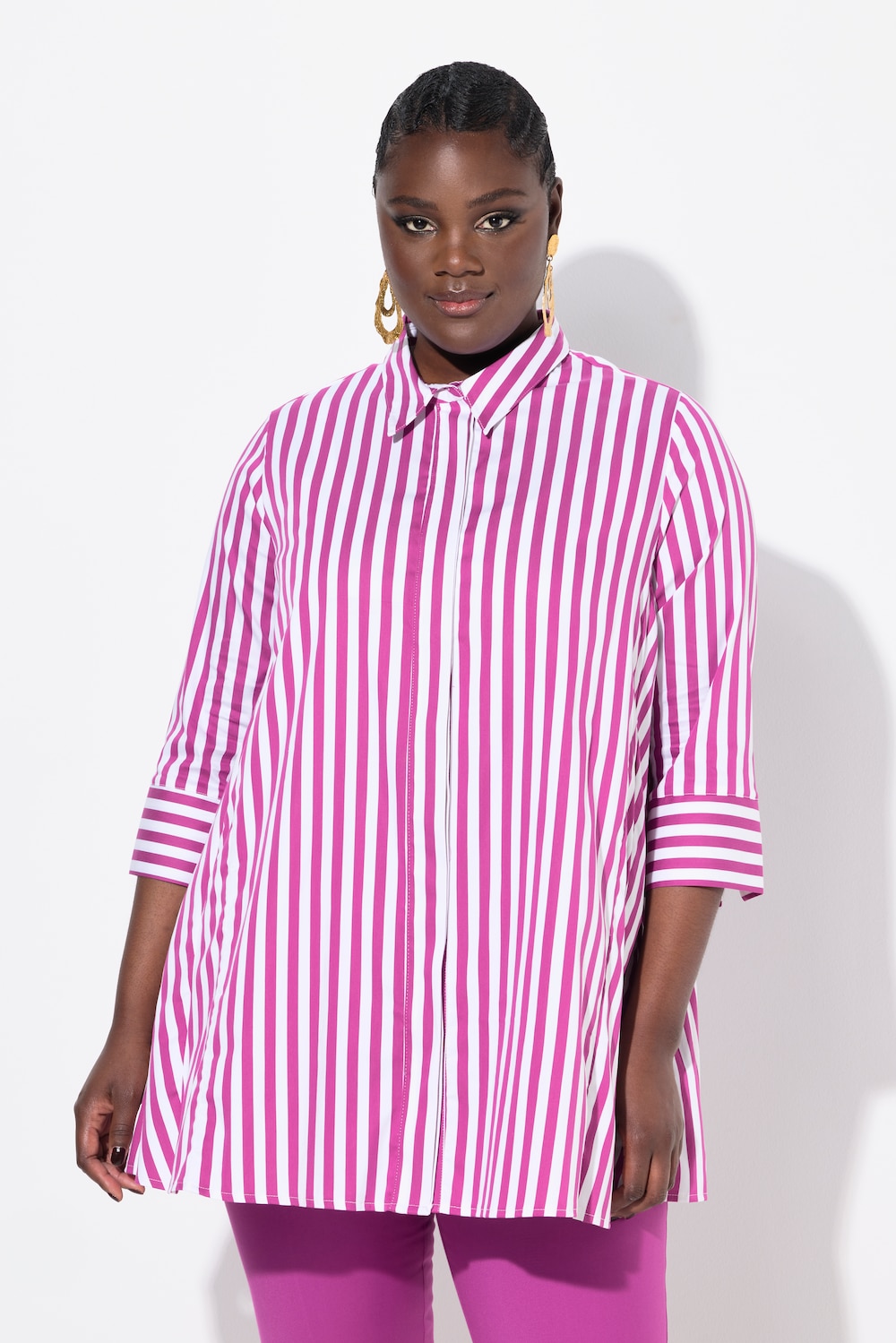 Große Größen Bluse, Damen, rosa, Größe: 54/56, Baumwolle/Synthetische Fasern, Ulla Popken