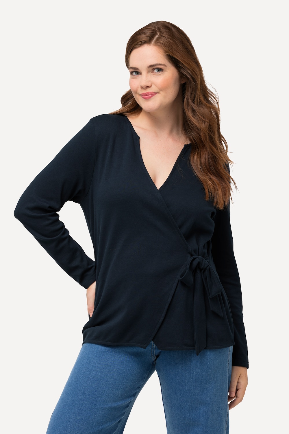 Große Größen Jerseyjacke, Damen, blau, Größe: 46/48, Baumwolle, Ulla Popken