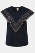 Eco Cotton Embroidery Ruffle Cap Sleeve Tee