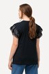 Eco Cotton Embroidery Ruffle Cap Sleeve Tee