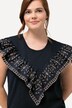 Eco Cotton Embroidery Ruffle Cap Sleeve Tee