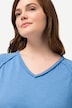 T-Shirt, Zipfelsaum, V-Ausschnitt, Halbarm, Biobaumwolle