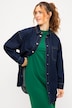 Jeanshemd, oversized, Hemdkragen, Druckknöpfe, Langarm