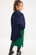 Jeanshemd, oversized, Hemdkragen, Druckknöpfe, Langarm