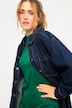 Jeanshemd, oversized, Hemdkragen, Druckknöpfe, Langarm