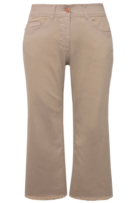 Džíny Mary, široké nohavice, třásňový lem, strečové